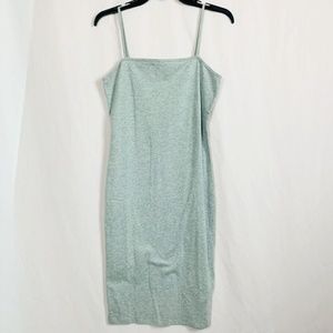 Topshop Size 8 Gray Grey Jersey Knit Stretch Dress